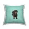 Royal Dachshund on Turquoise Design by Amelia Noyes Throw Pillow